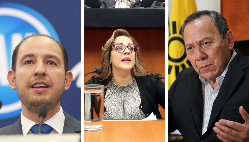 Yolanda de la Torre, Marko Cortés y Jesús Zambrano